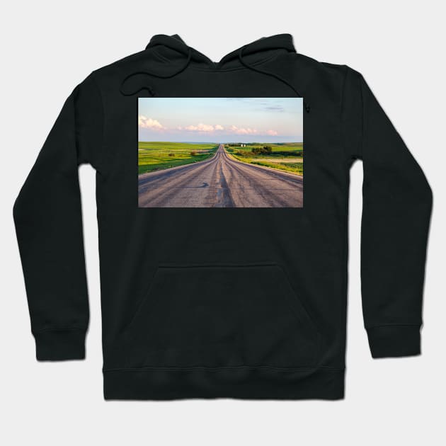 Long Road on the Alberta Prairie Hoodie by saku1997